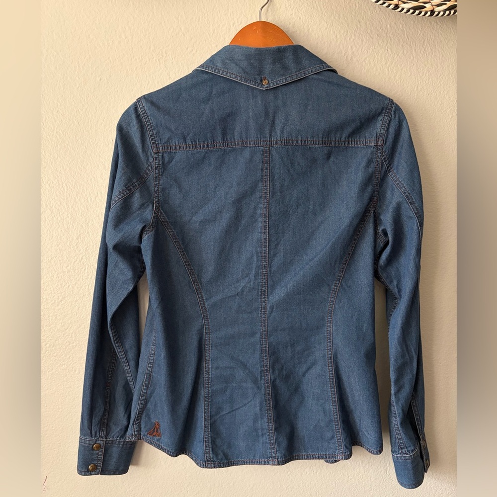 Pendleton 100% Cotton Tailored Denim Button Down … - image 4